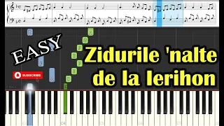 🎹 Zidurile 'nalte de la Ierihon (tutorial | partitură pian - nivel începător)