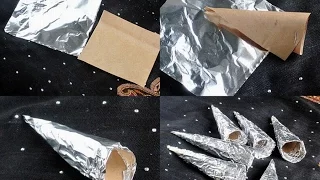 как сделать конус из картона и фольги