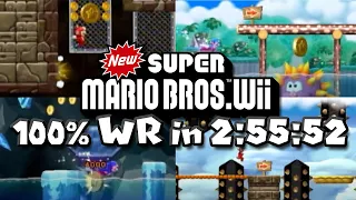 [World Record] New Super Mario Bros. Wii 100% Speedrun in 2:55:52