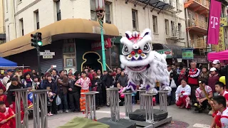 San Francisco Chinatown Street Fair: Leung’s White Crane Lion Dance Jong Performance 2019