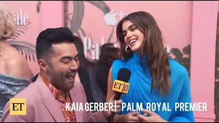 Kaia Gerber interviewed by E.T. at the premiere of Palm Royale