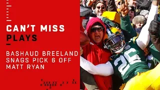 Packers CB Bashaud Breeland Snags Pick 6 Off Matt Ryan