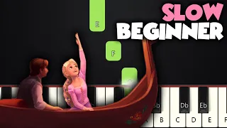 I See The Light - Tangled | SLOW BEGINNER PIANO TUTORIAL + SHEET MUSIC by Betacustic