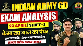 Indian Army GD Paper 2024 | 23 April Third Shift Analysis | Army GD Original Paper 23 April Exam