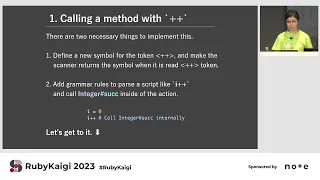 [JA] Implementing "++" operator, stepping into parse.y / Misaki Shioi @coe401_