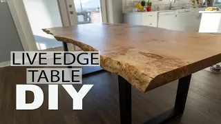 How To Build A Simple Yet Elegent Live Edge Dining Table | DIY