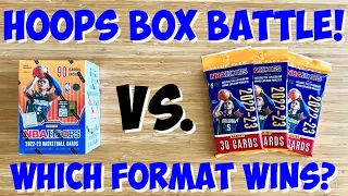 *FIRST LOOK* 2022-23 Panini NBA Hoops Box Battle - Blaster Vs. Fat Packs! Which Format Wins??