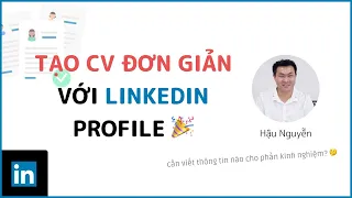 LinkedIn - Tạo CV đơn giản với Linked Profile 🎉