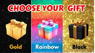 Choose Your Gift from 3🎁😍🖤🤍🌈👑 3 gift box challenge | #3giftbox #pickonekickone #wouldyourather