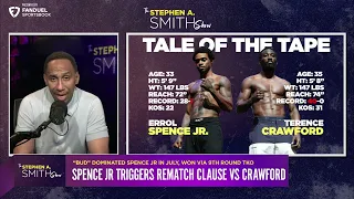 Stephen A. Smith gives his thoughts on the Errol Spence Jr vs Terence Crawford rematch