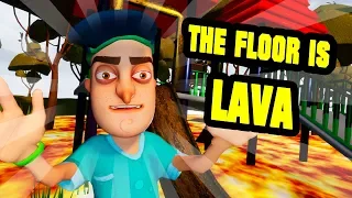 THE FLOOR IS LAVA CHALLENGE - Hello Neighbor Mod