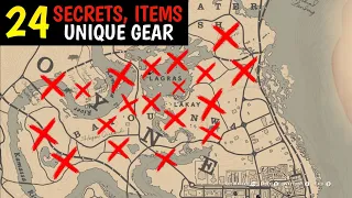 24 Scariest Secrets, Unique Gear & Rare Items In Swamps (LAGRAS & LAKAY) Red Dead Redemption 2