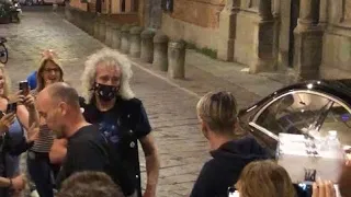 BRIAN MAY ROGER TAYLOR and Adam Lambert arrived to the hotel Italy Bologna . Queen 09/07/2022