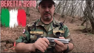 9x19მმ. ბერეტა 92ფს. სროლა ხვრეტაზე. BERETTA 92FS. Fake gun. Fake situation.იტალია