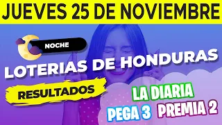 Sorteo 9PM Loto Honduras, La Diaria, Pega 3, Premia 2, 25 de Noviembre del 2021