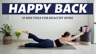 15 min Yoga For Spinal Health | Stretch & Strengthen Your Back