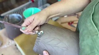 Carving A Foot - Pottery Finishing Tutorial - No Trimming
