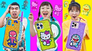 Hà Sam Cuộc Thi Làm Ốp Lưng Điện Thoại Doraemon , Ốp Hello Kitty Và Ốp Người Nhện Bằng Bút Vẽ 3D