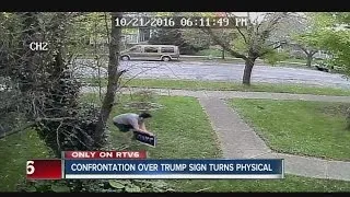 Confrontation over attempted theft of Trump sign turns physical