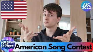 EUROPEAN REACTS TO ALL AMERICAN SONG CONTEST 2022 SONGS 🇺🇸