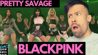 BLACKPINK PRETTY SAVAGE LIVE on JAMES CORDEN - REACTION - OH MY...