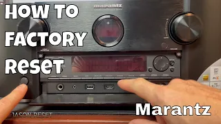 Marantz factory Reset settings to Default - SR-Series AV Receivers