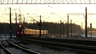 ТЭП70 БС - 111, с поездом 704Б Минск - Витебск, проходит станцию Борисов.