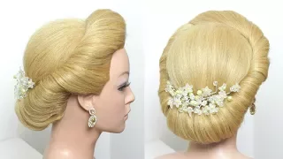 Simple Bridal  Hairstyle For Long  Hair Tutorial. Easy Wedding Updo