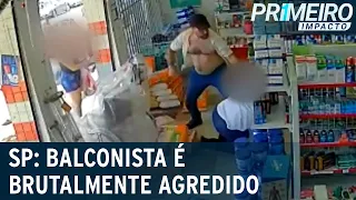 Balconista de farmácia é brutalmente agredido enquanto trabalhava | Primeiro Impacto (13/12/22)