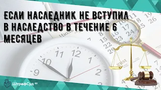 Если наследник не вступил в наследство в течение 6 месяцев