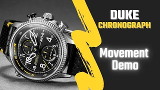 Duke Chronograph Movement Demo | Hawker Hunter Collection | AV 4080 #avi8uk #chronograph #duke