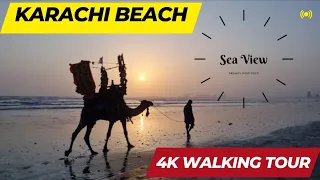 KARACHI SEA VIEW| SEA VIEW KARACHI TODAY KARACHI BEACH WALKING TOUR | KARACHI SEA VIEW CLIFTON LIVE
