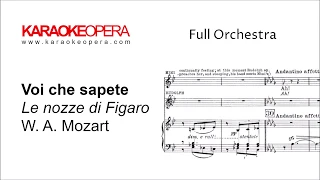 Karaoke Opera: Voi Che Sapete- Le Nozze di Figaro (Mozart) Orchestra only with printed music