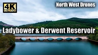 Ladybower & Derwent Reservoir - Drone aerial Footage 4k