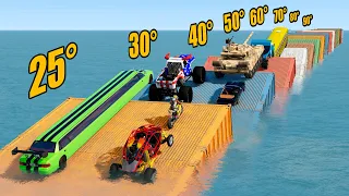 Water Ramp Angle Competition - Beamng drive