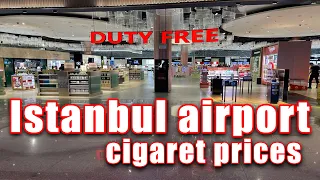 Istanbul airport free duty cigarette prices