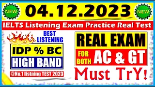 IELTS LISTENING PRACTICE TEST 2023 WITH ANSWERS | 04.12.2023