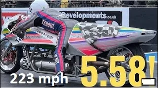 Fastest Bike Speed in the World 2022. Rocket powered motorcycle breaks world record. 223 mph, wow