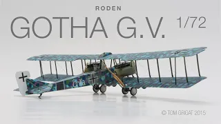 Roden Gotha G.V. Night Bomber in 1/72 - Stopmotion assembling