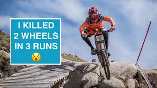 Cushcore couldn't save my wheels 😭// British DH RACE VLOG - Fort William