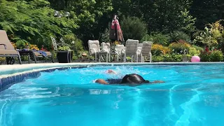 Connie swimming underwater