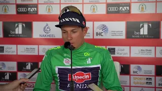 UAE TOUR 2022 - Stage 5 - Marjan Stage - Interview with Jasper Philipsen