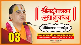 श्रीमद भागवत कथा Shrimad Bhagwat Katha Jagadguru Swami Raghvacharya Ji Maharaj at Nemisaar Day-3