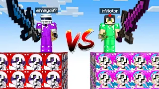 DESAFÍO de LUCKY BLOCKS de INVICTOR vs ELMAYO97 😱 ¿CUÁL ES MEJOR? 😂 MINECRAFT