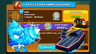 How To Do The Patch's Cheap CHIMPS Challenge Quest in Bloons TD 6 | Easier Method |