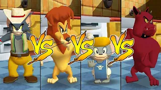 Tom and Jerry in War of the Whiskers Tom Vs Spike Vs Nibbles Vs Lion (Master Difficulty)