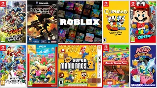 Gaming Challenge: ROBLOX, Cuphead, Mario Bros, Mario Odyssey, Mario Party - LEGO and GAME