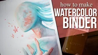 Making Watercolor Binder + Painting with my Handmade Paints!