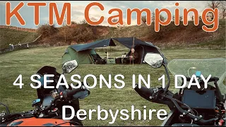 Motorcycle camping through HEAVY RAIN!! part 1