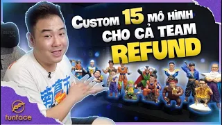 Xemesis thiết kế 15 mô hình custom siêu to làm quà sinh nhật cho cả team Refund Gaming